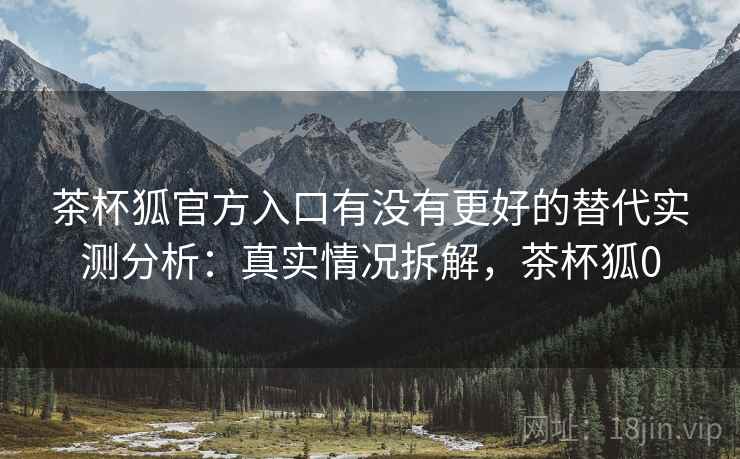 茶杯狐官方入口有没有更好的替代实测分析：真实情况拆解，茶杯狐0